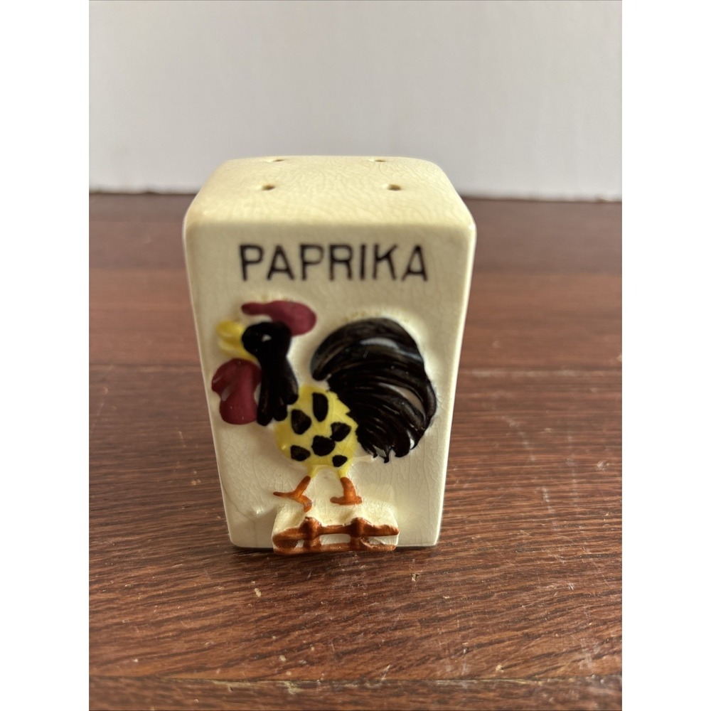 Vintage 1950's Fred Roberts Ceramic Rooster Paprika Spice Shaker Japan